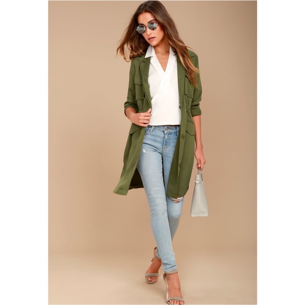 BB DAKOTA Averie Olive Green Utility Jacket ✨ NEW